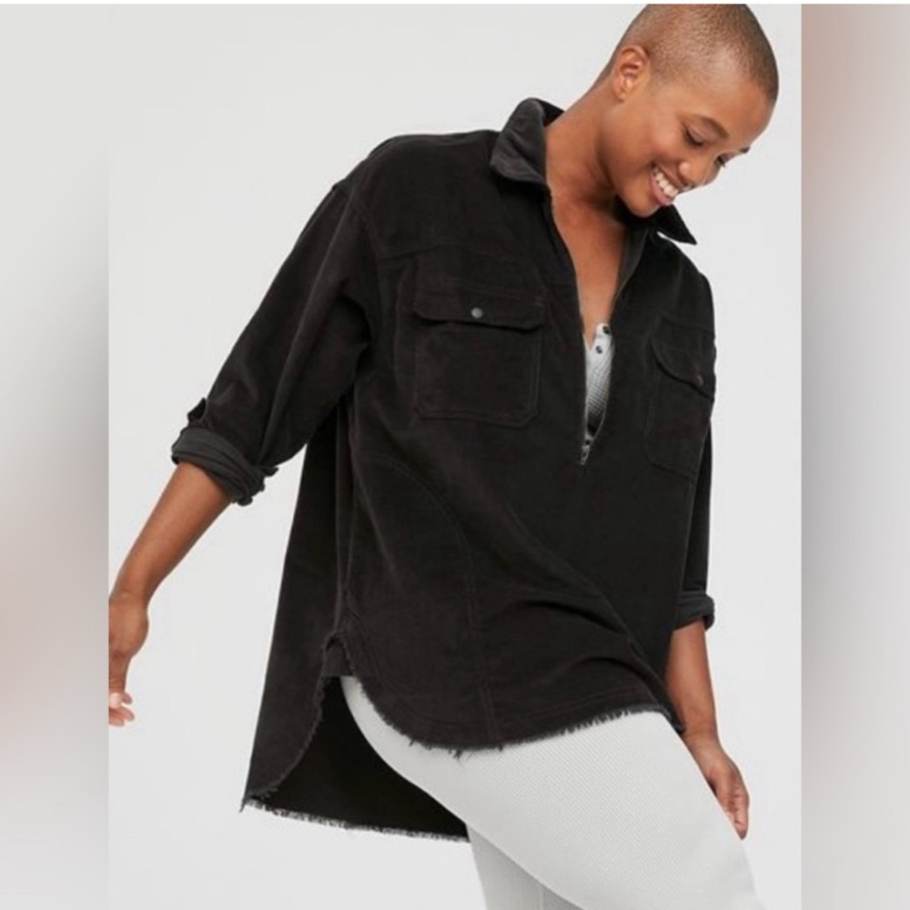 Offline By Aerie Oversized Corduroy Quarter Zip Shacket